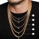 David Yurman Box Chain Necklace in 18ct Yellow Gold, 1.7mm